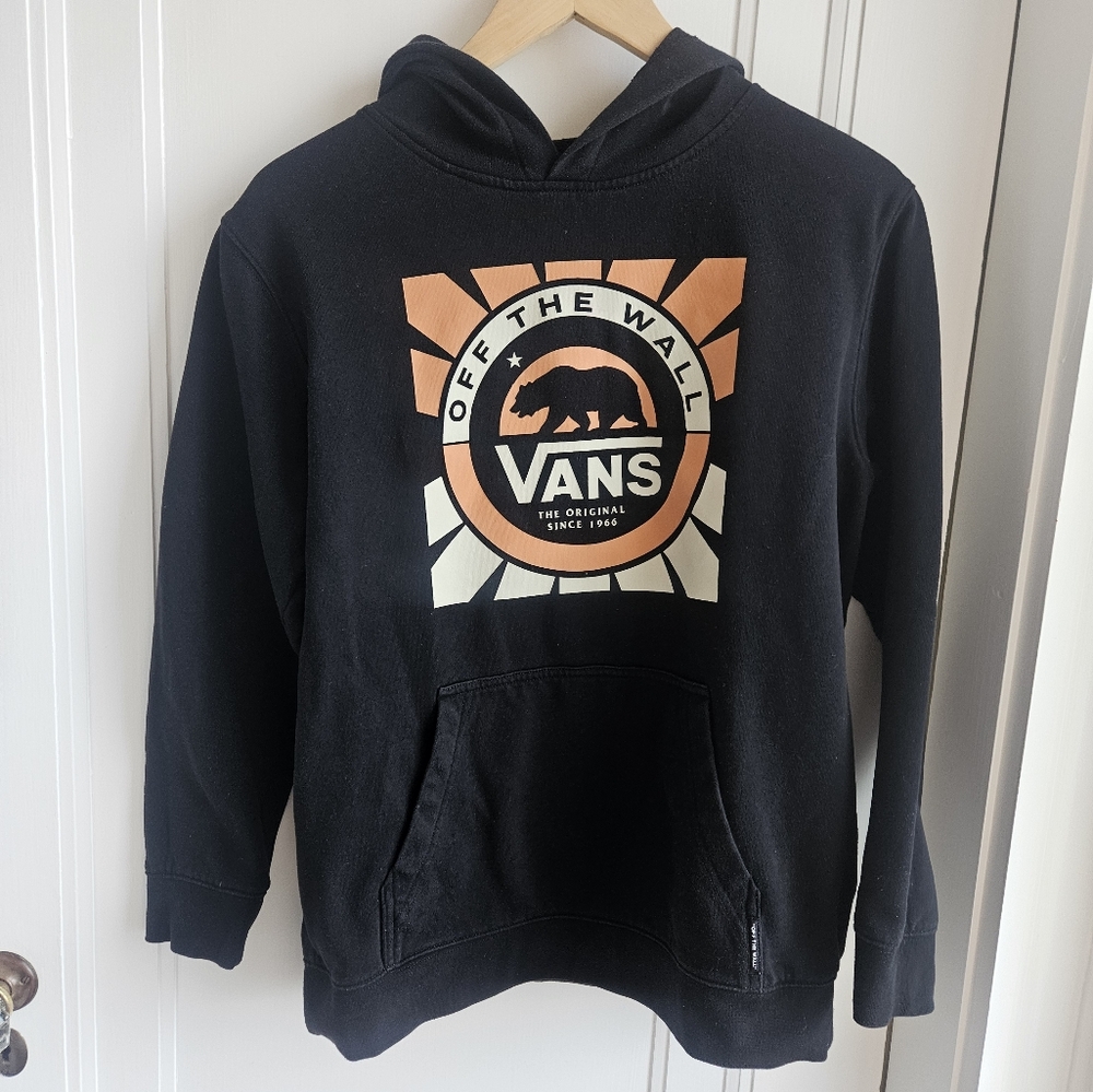 Vans Off The Wall Black Hoodie for Kids